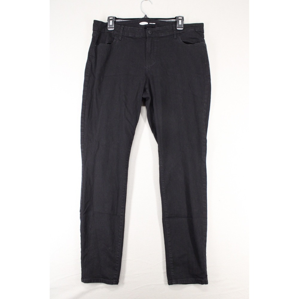 Old Navy Super Skinny Jeans Womens 14 Black Cotton Blend Stretch Casual